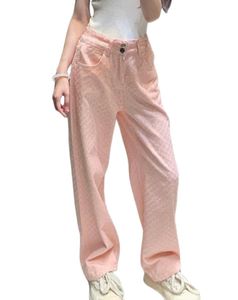 Kot bayan tasarımcı pantolon kadın lüks tasarımcı ch kanca desen teknolojisi yüksek bel düz bacak zayıflama kot pantolon üç renkte