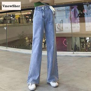 Женские джинсы vmewsher 5xl высокая талия женская джинсовая джинсовая джинсовая ткань свободные брюки осенние мод