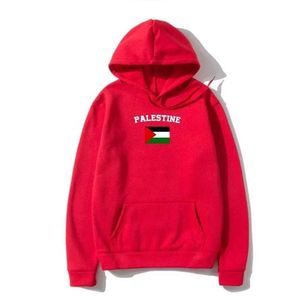 Moletom de moletons masculinos Novo molho de hip hop solto harajuku massolas da bandeira palestina Bandeira Autono/inverno Capuz do casal palestino Q240506
