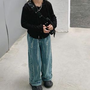 Hose Mädchen Jeans ausländische Krawattenhosen Baby Mädchen lässige Mädchen Jungen Jungen für 1-7 Jahre alt