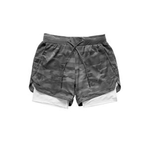 Running Shorts 2024 Camo Men 2 w 1 dwupokładowy szybki suchy siłownia sportowy trening fitness Sport Sports Pants Drop dostawa na zewnątrz otkyr