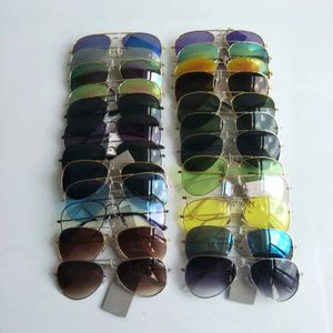 Óculos de sol mulheres moldura de metal resina homens óculos de sol proteção ocular ocular atacado 58mm 24 cores