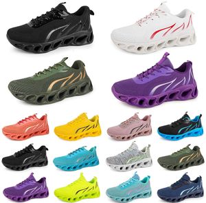 Männer Frauen Running Schuhe Mode Trainer Dreifach schwarz weiß rot gelb lila grün blau Pfirsich blaugrün rosa fuchsia atmungsaktiven Sport -Turnschuhen achtzig Gai2024