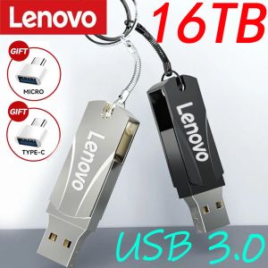 Adapter Lenovo Metal U Disk 16TB Portable Pen Drive 8TB High Speed ​​USB 3.0 Typec Interface Waterproof 2TB 1TB Memoria USB Flash Disk