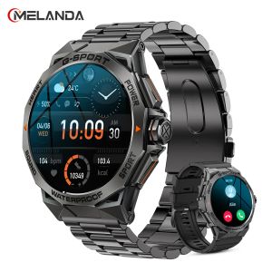 Watches MELANDA 1.43" AMOLED HD Screen New Bluetooth Call Smart Watch Sports Fitness Tracker Health monitor Smart Watch For Android IOS