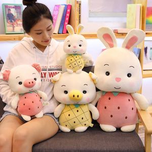 Fruit Picture Pineapple Strawberry Rabbit Plush Toy Little Rabbit Doll Doll Doll Cloth Doll Pillow Girl Heart Gives Girlfriend