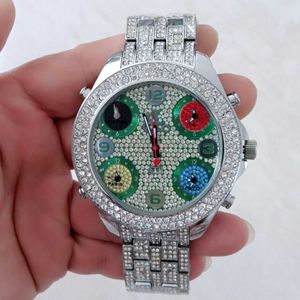 Designer Luxo Automático Mecânico Relógio JKCO Máquinas de moda de leopardo JKCO Big Plate Full Diamond Boys and Girls Leather With Watches for Men Movement