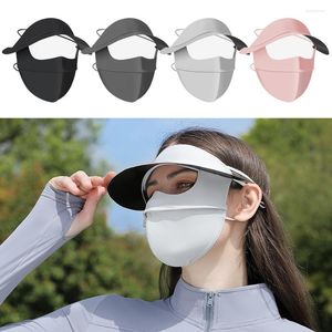 Bandanas anty-ultrafiolet Summowa maska ​​jedwabna ochrona przed okładką krem ​​przeciwsłoneczny Welin Brim Outdoor Cycling Hats Caps