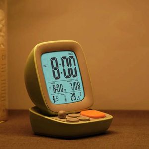 Desk Table Clocks Alarm Clock Retro Small Computer Childrens Digital Table With Lamp Electronic Bedroom Bedside Living Room Simple Silent Gift