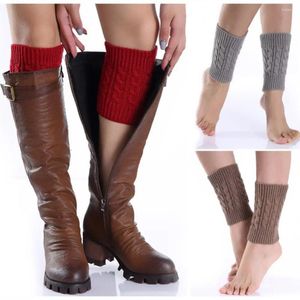 Women Socks Thermal Legging Short Autumn For Wool Knitted Lolita Leg Warm Twist Warmers Knee Cover Foot