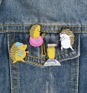 Süße kleine lustige Cartoon Tier Emaille Broschen Stifte für Frauen Frauen Demin Shirt Dekor Mode Schmuck Brosche Pin Metal Badge1011227