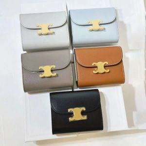 Wallets Women Luxury Bag Triomphes Poke Card Card Tother Designer Cartão de Id Card Purses Cursol