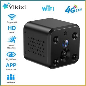 Controle 4G SIM CARTING MINI CAMANHA IP COM 3000mAH BATERIA RECORDE O RECORDE IR NOITE VISÃO VISÃO SEGURANÇA CCTV MICRO -CORMURADA IP CAM