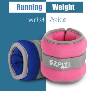 Zaagmachines 2pcs Wrist Ankle Straps Fiess Sand Bag Training Wraps Strength Running Practice Dancing Body Building Weight Loaded Cuff