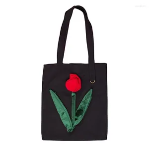 Bag One Shoulder Women's 2024 Stereo Tulip Canvas