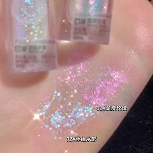 1v6s corpo glitter glitter marcador líquido olho líquido sombra de alto brilho brilho glitter impermeável shake shake iluminário de líquido de seda face corpo marcador d240503