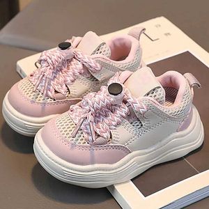 Sneakers Baby Girls Mesh Breattable Preschool Soft Sole Ergonomic Boys Sports First Step Shoes Q240506