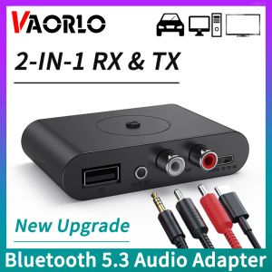 Cooling 2 IN 1 Bluetooth 5.3 Transmitter Receiver 3.5mm AUX RCA USB UDisk Stereo Music Wireless Audio Adapter For TV PC Car Kit Speaker