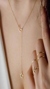 2019 New Boho Style Moon Star Pendant Choker Necklaces Gold Silver Long Chain Link Jewelry Gift for Women Girls Bijoux Female7527161