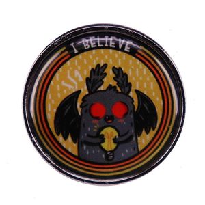 Jag tror att ENAMEL PIN MOTHMAN BROOCH INSPIRATIVATION Citat Badge Fashion Accessory Gift