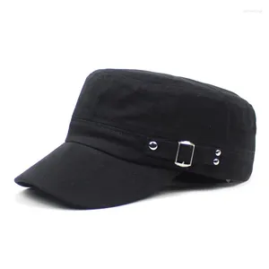 Ball Caps Solid Color Side Buckle Baseball Cap Army Adjustable Sun Protection Snapback For Women Men Travel Sport Hiking Dad Hat