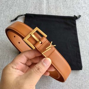 Top Designer Slim Belt Fashion Leather Women Belt Width 3.0cm/2.0cm Classic Pure Copper Needle Buckle Casual All-match Style Denim Mans Waistband