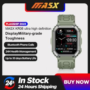 Watches MASX KR06 smart watch 1.80'' ultra high definition Display 380mAH bluetooth call Militarygrade Toughness Waterproof Sport watch