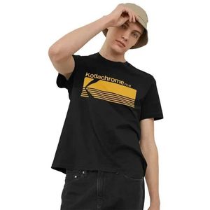 -Chirt di maglietta da stampato Kodak Stampato Kodak T-shirt per abbigliamento da strada a maniche corta Magliera per il tempo libero per il trasporto di perforazione J240506