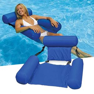 Uppblåsbara madrasser Vatten Swimming Pool Accessorie Hammock Lounge Chair Float Foam Board Toys Mat Rafts 240506