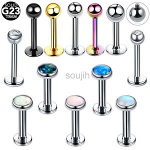 Body Arts 1PC ASTM-F136 Titanium Tragus Piercings Labret Stud Lip Rings Helix Piercing Ear Oreja Cartilage Earring 14G 16G Body Jewelry d240503