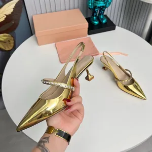 Pointed Toe Pumps Fashion Party Dress Women Mary Janes Single Shoes New Designer Genuine Leather Top Quality All Match Beautiful Signle Shoes