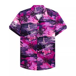 Shirt stampato in 3D da uomo per maschi da uomo, ploos da uomo, tendenza personalizzata fiore hawaiano fiore versatile camicie casual