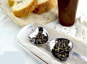 Heart Shaped tea infuser Mesh Ball Stainless Strainer Herbal Locking Tea Infuser Spoon Strainer Steeper Handle Shower Table Tool9447832