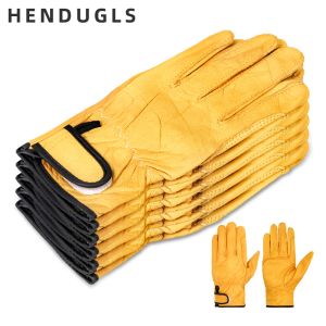 Перчатки Hendugls Cowhide Work Gloves желтые мужчины