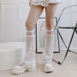 Women Socks Lace Suspender Super Soft Boots Shoes Cuffs Covers For Summer Thin Sunscreen Harajuku Boot