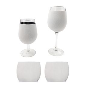 Sublimation Blanks Wine Glass Sleeve Neoprene Wine Glass Insulator Cover Drink Holder Sublimation Ornaments Supplies for Party Kit8259890