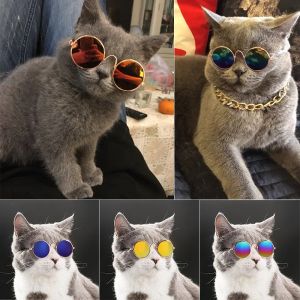 Houses Glasses For a Cat Pet Products Goods For Animals Dog Accessories Cool Funny The Kitten Lenses Sun Photo Props Colored Sunglasses