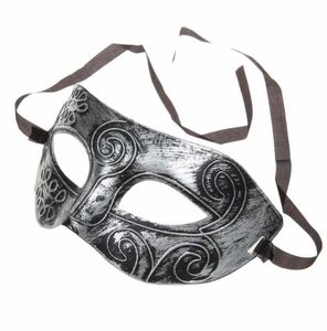 Partito mezza faccia retrò guerriero romano greco di Halloween Maschera d'argento unisex Party Venetian Masquerade Decorations Mardi Gras Masches per 1802810