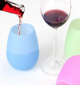 Vino in vetro al silicone da campeggio all'aperto Cup di silicone per viaggi portatili facili pulizia della birra Strumenti di bevute per il bicchiere JU06296675544