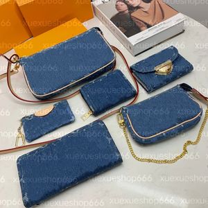 Designer Bags Wonens Short Wallet Metal Hasp Zipper Wallets Denim jacquard letters Female Buckle wallet folding portable card bag Ladies coin purses Clutch Bags