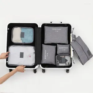 Storage Bags 7Pcs/set Travel Bag Set For Clothes Luggage Clothing Package Foldable Underwear Organizer High Quality Finishing