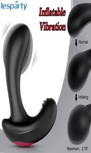 Trådlös fjärrkontroll manlig prostata massager uppblåsbar anal plug vibration butt plug anal expansion vibrator sex leksaker för män3509570