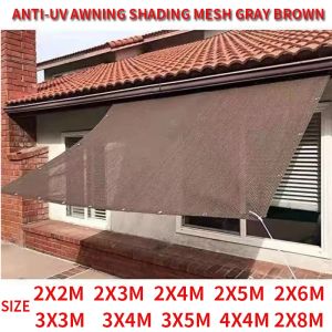 Skydd 90% Blackout AntiUV HDPE Shade Mesh Balcony Security Security Screacy Screen Garden Yard staket Staket Mesh Shade Mesh Awning Grey Brown