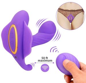 SMART Värme 2 Motorer Remote Control Vibrator Female Masturbation Wearable Panties Dildo Vibrators 10 Speed ​​Sex Toys For Woman Y14577596