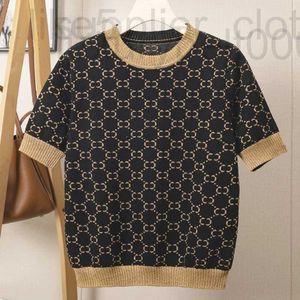 Women's T-Shirt designer Sweaters Yang Mi Star's New Sweater in 2022 Winter Gold Knitted T-shirt Pullover Short Sleeve Women 298Z BVXD TTVK