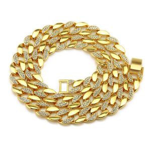 HXC Hiphop Style 18k Gold Men039s Diamond Collece 30 -дюймовая золотая цепь кубинская цепная колье 6584259