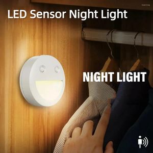 Sensor de lâmpada de parede LED Night Light Battery Powered Ajuste Color Temperation for Kitchen Armet Wardrobe Staircase Closet