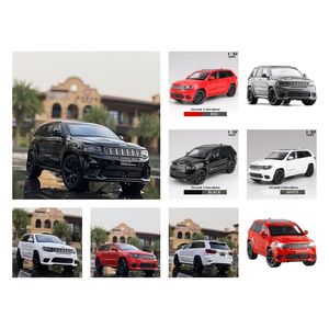Diecast Model Cars Diecast Model Car 1 32 Jeeps Grand Cherokee Alloy Simation Metal Toy Off-Road Vehicle Sound and Light Childrens Gif DH2X1