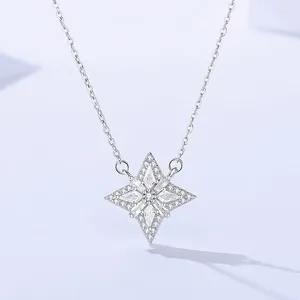 PENDANTI 925 Silver Light Star Necklace Women Fashion Everyth