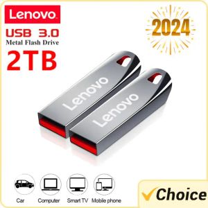Adaptador Lenovo 2TB USB3.0 METAL FLASH MEMAÇÃO 1TB 512 GB 256GB 128 GB 64GB 32 GB PASSO DE USB ARGUELA USB ALTA DE VELOCIDADE OTG para PC